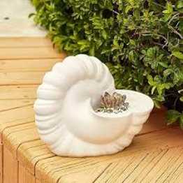 1 piece Sea Conch shape White Cement Tube/vase/pen holder/tree/plant indoor or outdoor home decor
