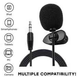 3.5mm Mini Microphone for Smartphones and Audio Devices with Clear Sound Quality, Black
