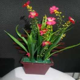 Artificial Flower Balcony Potted Plant Flowers Bouquet Wedding Home Garden Decor