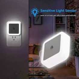 Auto On/Off Mini Wall LED Night Light - Convenient & Smart Bedroom Illumination