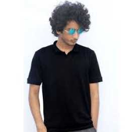 Black Short Sleeve PK Polo T-Shirt For Men
