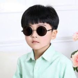 Kids Boys Girls Designer Metal Round Retro Sunglasses