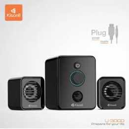 Kisonli U3000 Usb Power Aux Home Computer Speaker - Elevate Your Audio Experience With The Powerful And Stylish Speaker Upgrade For Pc Laptop Users