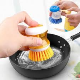 Kitchen Dispense Soap Water Dish Cleaning Brush Creative Washing