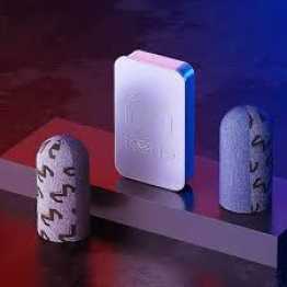 MEMO FS02 Silver Fiber Finger Sleeve Gaming 1 Pair- Silver Size 2