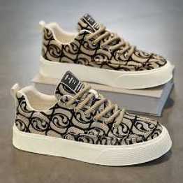 Men's Graffiti Prints Canvas Sneakers 2025 New Spring Autumn Breathable Fashion Vulcanize Shoes Outdoor Lace Up Men Casual Shoes