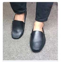 Men Shoes Luxury Trendy Casual Slip on Formal Loafers Men Black Male Driving Shoes