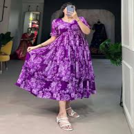 New Malti collor Exclusive Cotton Designed Digital pint work 1piece long kurti For Stylish Women