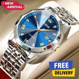 New Olivs European and American Fashionable Stailnless Steel Men's Quartz Watch For Men