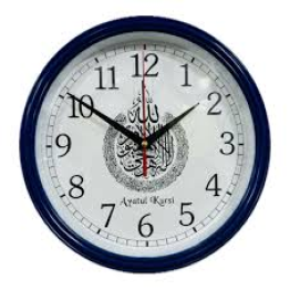 Premium Quality stylish round shape small Arabic Decorative Wall Clock (blue)