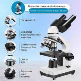 Professional Biological Optical Compound Binocular Microscope,5000X MicroscopeWith Electronic Eyepiece,Can Connect Computer