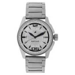 Titan Quartz Analog with Date White Dial Stainless Steel Strap Watch for Men